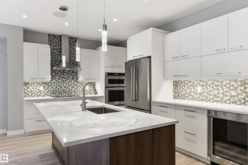 5410 110 Street, Edmonton, AB - Indoor Photo Showing Kitchen With Upgraded Kitchen