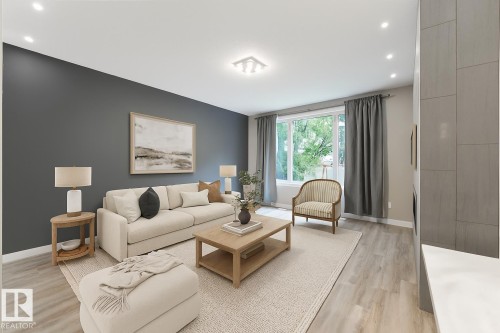 5410 110 Street, Edmonton, AB - Indoor Photo Showing Living Room