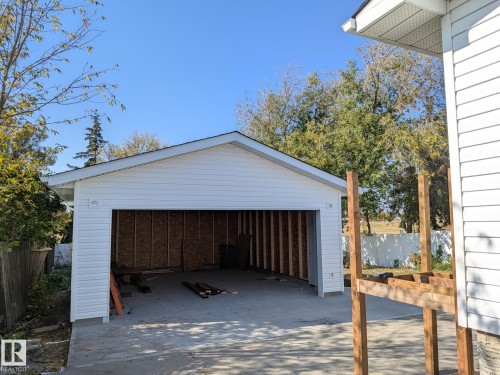 Double detached insulated garage nearly complete. - 7115 12 Avenue, Edmonton, AB - Outdoor With Exterior