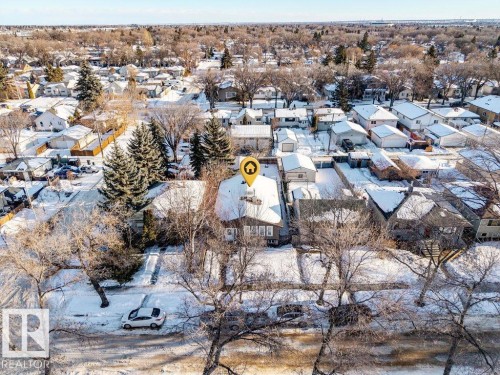 Aerial view of property and surrounding area featuring nearby suburban area - 12253 95A Street, Edmonton, AB - Outdoor With View