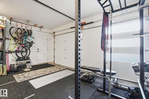 Front attached garage - 9208 68 Street, Edmonton, AB - Indoor Photo Showing Garage