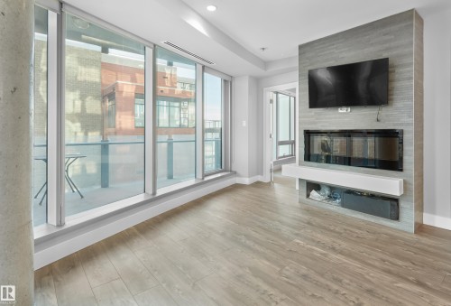 502 11969 Jasper Avenue, Edmonton, AB - Indoor With Fireplace