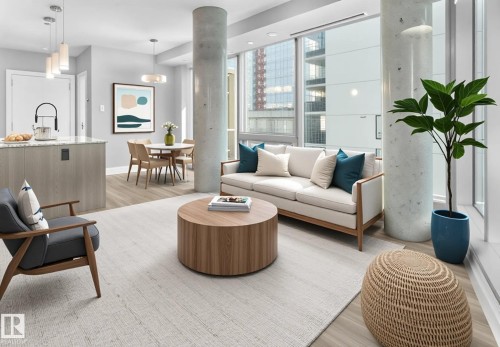 502 11969 Jasper Avenue, Edmonton, AB - Indoor Photo Showing Living Room