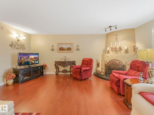 76 Goodridge Drive, St. Albert, AB - Indoor Photo Showing Living Room With Fireplace