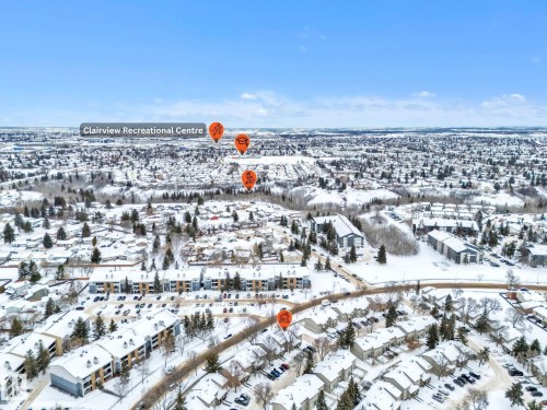 View of snowy aerial view - 1281 Hooke Road, Edmonton, AB - Outdoor With View