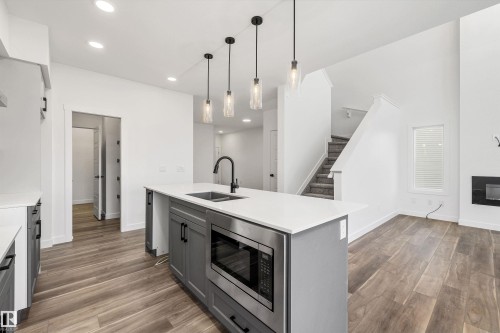 19308 29 Avenue, Edmonton, AB - Indoor Photo Showing Kitchen With Double Sink With Upgraded Kitchen