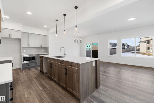 19428 25 Avenue, Edmonton, AB - Indoor Photo Showing Kitchen With Upgraded Kitchen