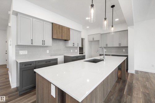 19428 25 Avenue, Edmonton, AB - Indoor Photo Showing Kitchen With Upgraded Kitchen