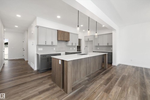 19428 25 Avenue, Edmonton, AB - Indoor Photo Showing Kitchen With Upgraded Kitchen