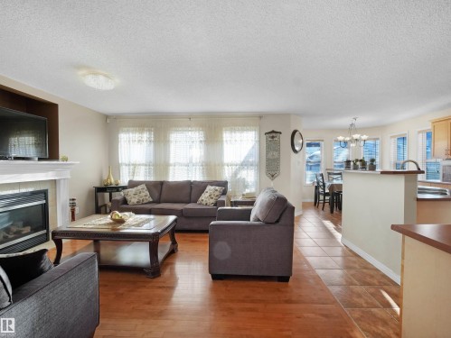 161 Easton Road, Edmonton, AB - Indoor Photo Showing Living Room With Fireplace