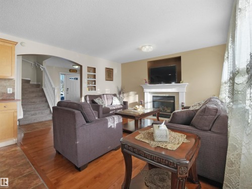 161 Easton Road, Edmonton, AB - Indoor Photo Showing Living Room With Fireplace