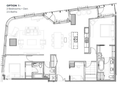 View of home floor plan - 4603 10360 102 Street, Edmonton, AB - Other