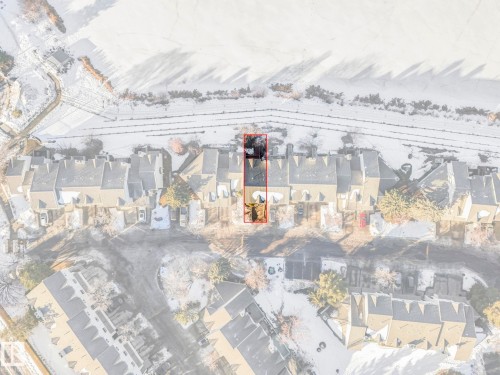 Aerial overview of property's location with property boundaries highlighted - 61 9520 174 Street, Edmonton, AB - Outdoor With View