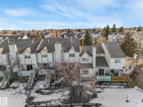 Snowy aerial view featuring a residential view - 61 9520 174 Street, Edmonton, AB - Outdoor