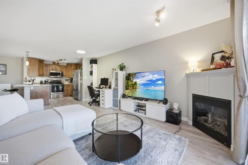 310 17407 99 Avenue, Edmonton, AB - Indoor Photo Showing Living Room With Fireplace