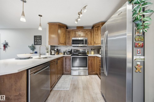 310 17407 99 Avenue, Edmonton, AB - Indoor Photo Showing Kitchen With Stainless Steel Kitchen