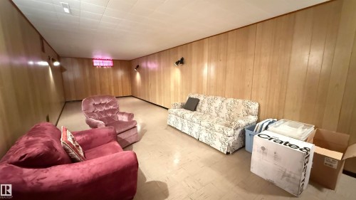 Home theater room with tile patterned floors - 4608 102 Avenue, Edmonton, AB - Indoor