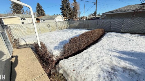 View of fenced backyard - 4608 102 Avenue, Edmonton, AB - Outdoor