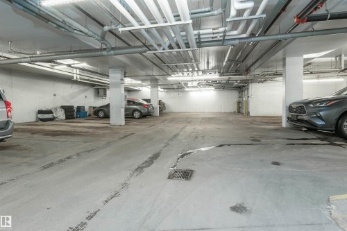 View of parking garage - 105 10006 83 Avenue, Edmonton, AB - Indoor Photo Showing Garage
