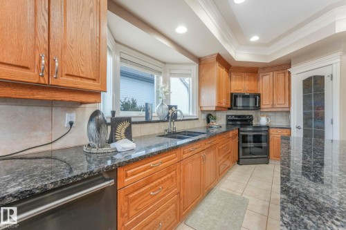 81 Promenade Boulevard, Beaumont, AB - Indoor Photo Showing Kitchen With Double Sink