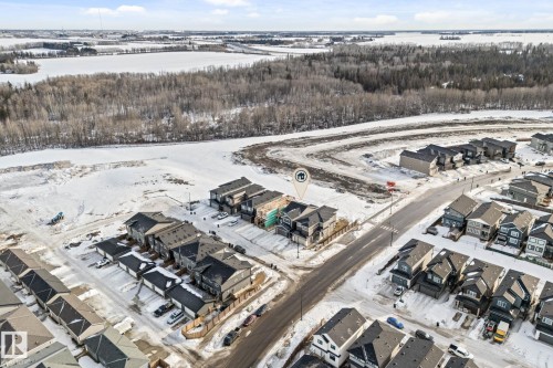 Aerial overview of property's location with nearby suburban area - 3 Pierwyck Loop, Spruce Grove, AB -  With View