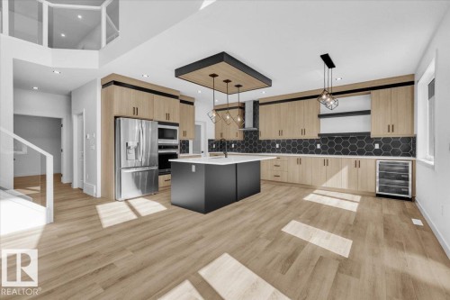 1119 Gyrfalcon Crescent, Edmonton, AB - Indoor Photo Showing Kitchen With Upgraded Kitchen