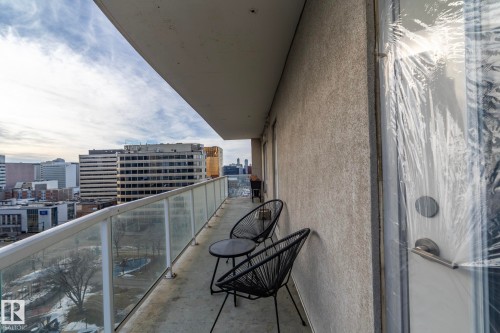 Balcony with a view of city - 1004 10136 104 Street, Edmonton, AB - Outdoor With View With Exterior