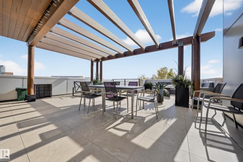 View of patio / terrace with outdoor dining area - 416 61 Festival Way, Sherwood Park, AB -  With Exterior