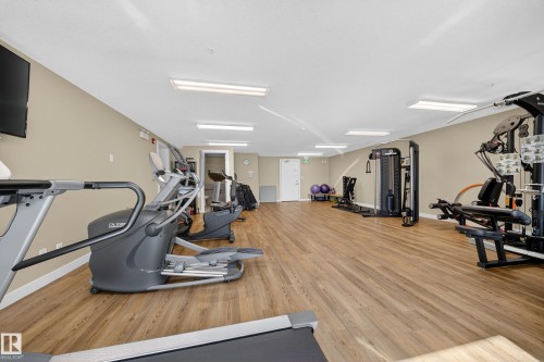 View of workout area - 416 61 Festival Way, Sherwood Park, AB - Indoor Photo Showing Gym Room