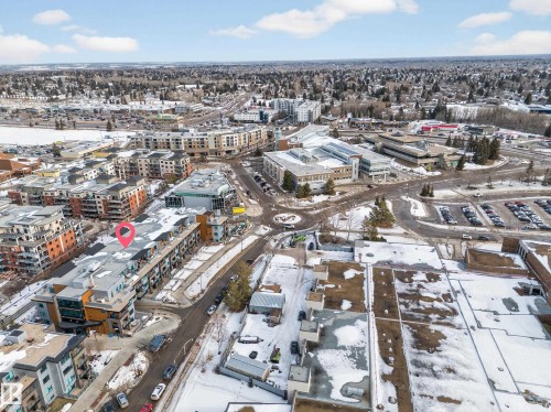 Aerial view of property and surrounding area with nearby urban area - 416 61 Festival Way, Sherwood Park, AB - Outdoor With View
