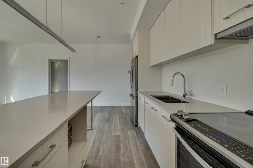 206 10837 83 Avenue, Edmonton, AB - Indoor Photo Showing Kitchen With Double Sink With Upgraded Kitchen