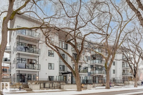 View of apartment building / complex - 206 10837 83 Avenue, Edmonton, AB - Outdoor With Facade