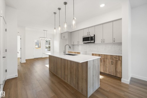 18859 29 Avenue, Edmonton, AB - Indoor Photo Showing Kitchen With Double Sink With Upgraded Kitchen