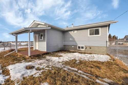 Snow covered property - 5021 46 Avenue, Calmar, AB - Outdoor