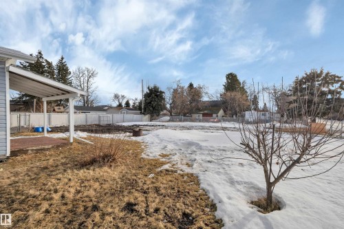 View of yard covered in snow - 5021 46 Avenue, Calmar, AB - Outdoor