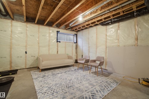View of unfinished basement - 9882 225A St Nw, Edmonton, AB - Indoor Photo Showing Basement