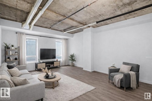 202 10024 Jasper Avenue, Edmonton, AB - Indoor Photo Showing Living Room