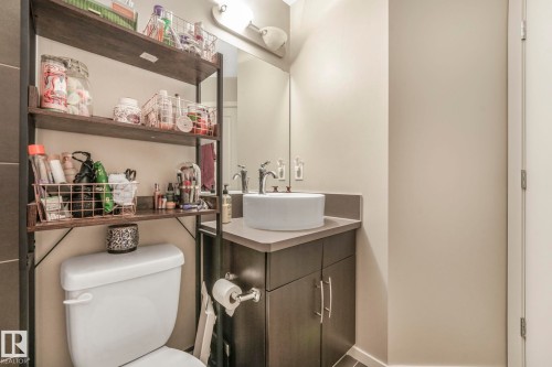 Bathroom with vanity and toilet - 91 603 Watt Boulevard, Edmonton, AB - Indoor Photo Showing Bathroom