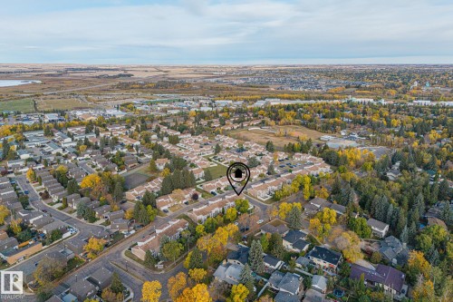 Aerial view of property and surrounding area with nearby suburban area - 11 Grandview Ridge, St. Albert, AB - Outdoor With View