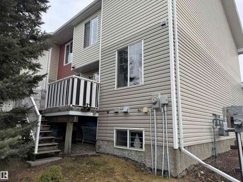 View of wooden deck - 208 178 Bridgeport Boulevard, Leduc, AB - Outdoor With Deck Patio Veranda With Exterior