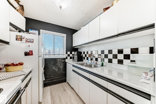 347 10520 120 Street, Edmonton, AB - Indoor Photo Showing Kitchen With Double Sink