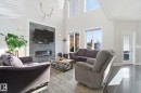 1333 Graydon Hill Way, Edmonton, AB  - Indoor Photo Showing Living Room With Fireplace 
