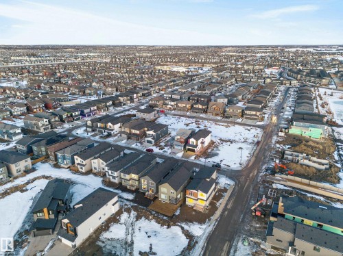 Snowy aerial view featuring a residential view - 8924 Mayday Way, Edmonton, AB 