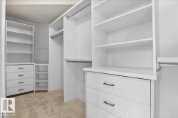 Walk in closet featuring light colored carpet - 