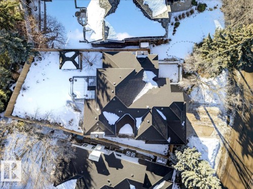 View of snowy aerial view - 218 Omand Drive, Edmonton, AB 