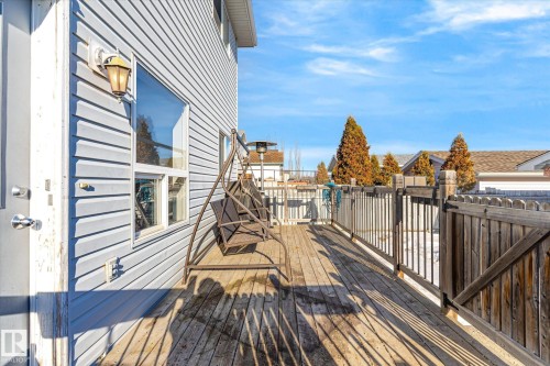 View of wooden deck - 3015 49, Beaumont, AB - Outdoor With Deck Patio Veranda