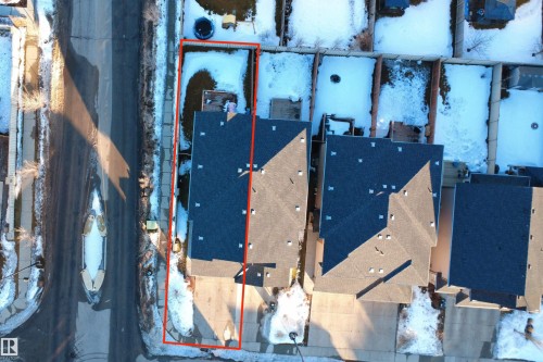 View of snowy aerial view - 5003 Andison Close, Edmonton, AB - 