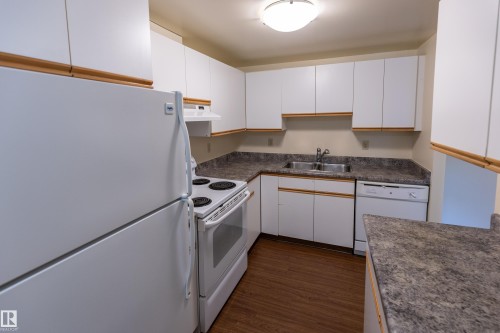 407 11211 85 Street, Edmonton, AB - Indoor Photo Showing Kitchen With Double Sink