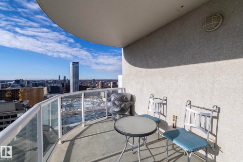 Balcony featuring a view of city - 2005 10136 104 Street, Edmonton, AB - Outdoor With View With Exterior