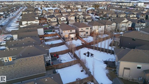 Snowy aerial view with a residential view - 30 Willow Link, Fort Saskatchewan, AB - Outdoor With View